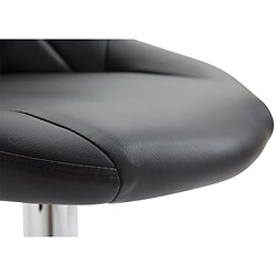 Lot de 2 tabourets de bar similicuir - Noir pas cher