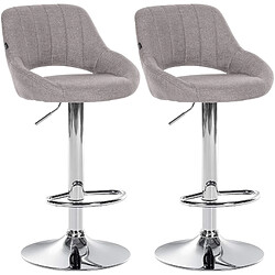Acheter Lot de 2 tabourets de bar relevables - Gris