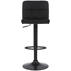 Avis Tabouret de bar Feni en velours - Noir