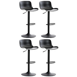 Lot de 4 tabourets de bar Almada - Noir