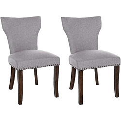 Chaise Zadar tissu antique Chaise de salle à manger - Tissu rembourré - Pieds en bois robuste - Design intemporel - H 90 cm