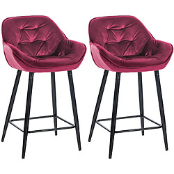 Lot de 2 tabourets de bar Gibson - Violet