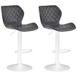 Lot de 2 tabourets de bar - Noir