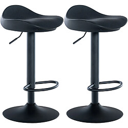 Lot de 2 tabourets de bar Alisson - Noir