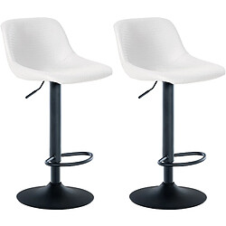 Lot de 2 tabourets de bar Loft - Blanc