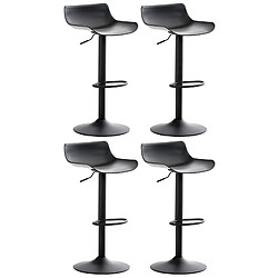 Lot de 4 tabourets de bar Aveiro - Noir