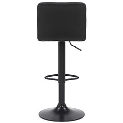 Tabouret de bar Feni en velours - Noir pas cher