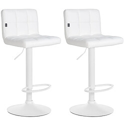 Lot de 2 tabourets de bar - Blanc