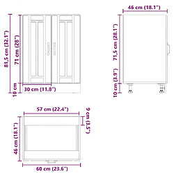 vidaXL Meuble de base de lavabo Lucca chêne sonoma bois d'ingénierie pas cher