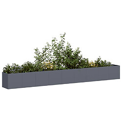 vidaXL Jardinière anthracite - Acier 360x40x40 cm