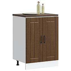 Avis vidaXL Meuble de base de lavabo Lucca chêne marron bois d'ingénierie
