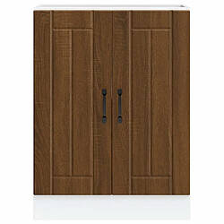 Acheter vidaXL Meuble de base de lavabo Lucca chêne marron bois d'ingénierie