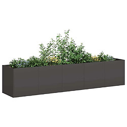 vidaXL Jardinière - Noir 200x40x40 cm acier laminé à froid