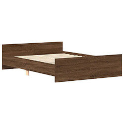 Acheter vidaXL Cadre de lit sans matelas chêne marron 140x190 cm
