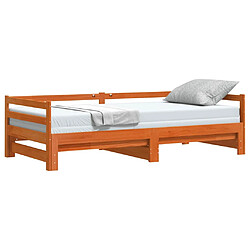 Acheter vidaXL Lit de jour et lit gigogne sans matelas 90x200 cm bois massif