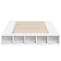 Acheter vidaXL Cadre de lit sans matelas blanc 120x200 cm