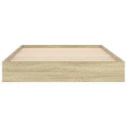 Acheter vidaXL Cadre de lit sans matelas chêne sonoma 100x200 cm