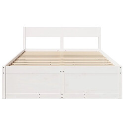 Acheter vidaXL Cadre de lit sans matelas blanc 120x190 cm bois de pin massif