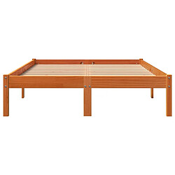 Acheter vidaXL Cadre de lit sans matelas cire marron 120x200cm bois pin massif