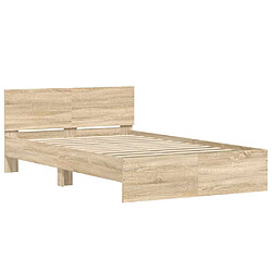 Acheter vidaXL Cadre de lit sans matelas chêne sonoma 120x200 cm