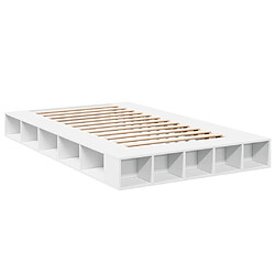 Avis vidaXL Cadre de lit sans matelas blanc 120x200 cm