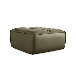 Makamii Pouf KALAI - Cuir Artificiel Olive