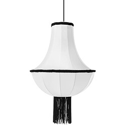 Beliani Aragua - Lampe Suspension Blanc avec Franges