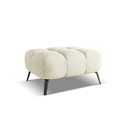 Makamii Pouf carré scandinave - Beige