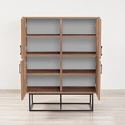 Acheter Concept Usine Buffet industriel en bois et métal - 4 portes - 8 rangements BRESOV