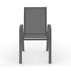 Avis Idmarket market Lot de 6 chaises jardin LYMA - Gris, Noir et Terracotta