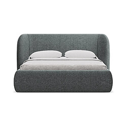 Lit coffre Makamii HAUKE - Graphite 140x200 cm