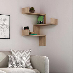 Hanah home Étagère murale d'angle Luksa - Beige
