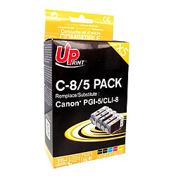Uprint Cartouches d'encre Canon compatibles - Noir et couleurs
