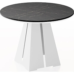 Wfl group Table à manger extensible - Marbre noir