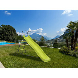 Habitat Et Jardin Toboggan de jardin à double vague Poly en vert - 240 x 120 x 156 cm