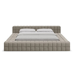 Lit Makamii Akela 140x200 cm - Velours Taupe