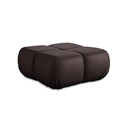 Makamii Pouf LOKUA cuir artificiel prune