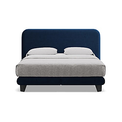 Lit Makamii Ilima 140x200 cm - Velours Bleu royal