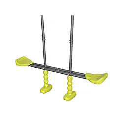 Acheter Habitat Et Jardin Portique en métal avec toboggan Ludo II avec 4 agrès - Vert
