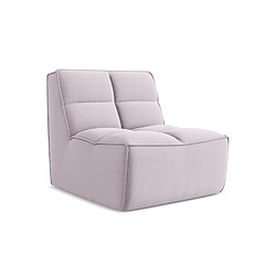 Makamii Fauteuil scandinave velours - Lilas