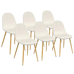 Idmarket DARI Chaises - Lot de 6 - Bouclette