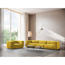 Makamii Canapé droit modulable 3 places - Jaune