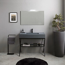 Kiamami Valentina Meuble salle de bains MANCHESTER 100 cm - Gris