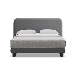 Lit Makamii Ilima 160x200 cm - Velours Acier