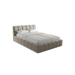 Makamii Fauteuil scandinave tissu - Bleu jean