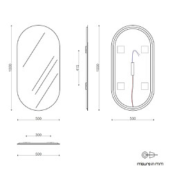 Kiamami valentina Miroir de salle de bain lumineux