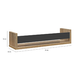 Acheter Idmarket Lot de 3 étagères à épices murales JULES façon hêtre et noir