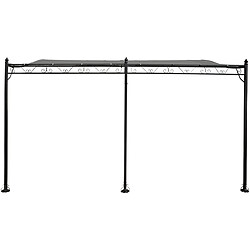 Habitat Et Jardin Pergola tonnelle adossée en métal - 3 x 4 m - Gris