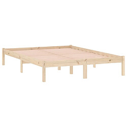 Avis vidaXL Cadre de lit sans matelas 137x190 cm bois massif de pin