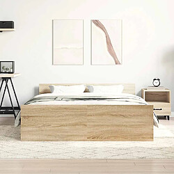 Avis vidaXL Cadre de lit sans matelas gris béton 120x190 cm